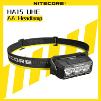 NITECORE HA15 UHE Ultra Lightweight Headlamp AA battery Camping Headlight EDC Head-mounted Fishing Running Working Lightweight
