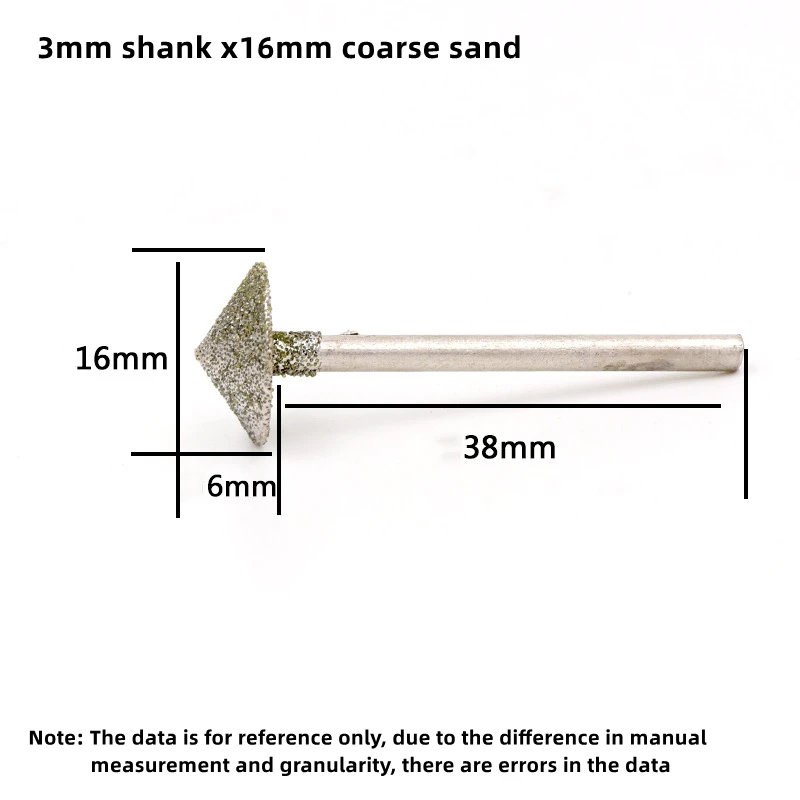 3mm Shank Umbrella Shape Grinding Burr Grinding Bits Jade Stone Grinding Point