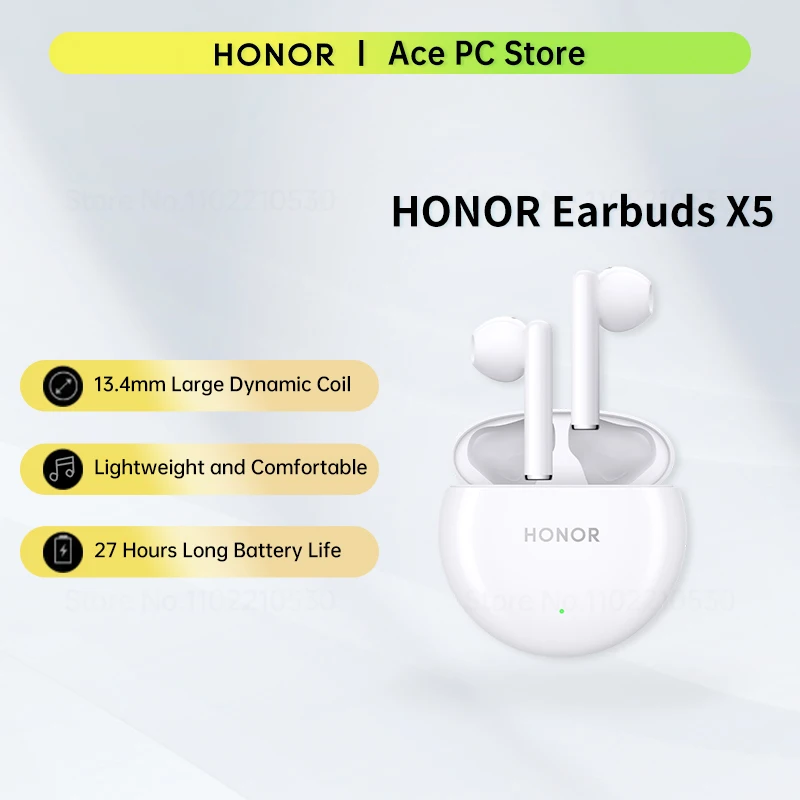 Honor Earbuds X5 TWS Wireless Earphone Noise Cancellation Bluetooth Earphone 27 Hour Battery Life Dual Device Connection