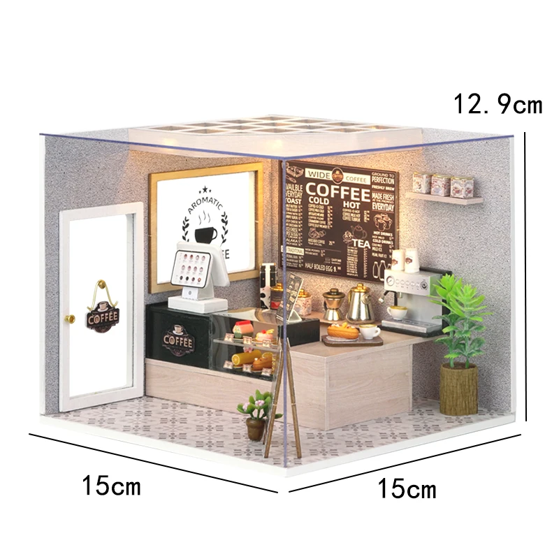 Mini Poppenhuis DIY Klein Huis 3D Puzzel Assemblage Gebouw Model Speelgoed Thuis Slaapkamer Decoratie Met Meubels LED Verlichting Geschenken