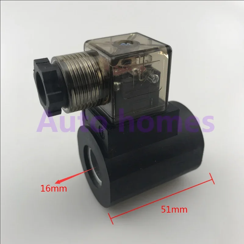Cartridge Valve Hydraulic Solenoid Valve Coil Inner Diameter 16mm  Height 51mm AC220V/DC24V
