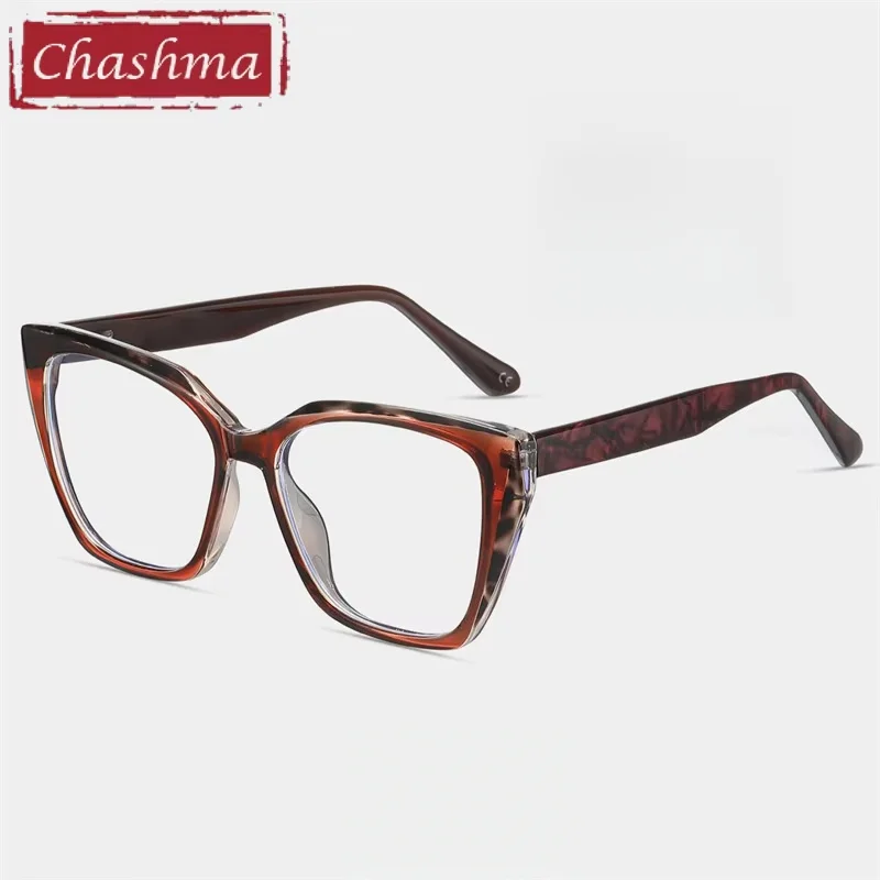 Chashma Prescription Glasses Cat Eye Fashion Optical TR90 Light Frames Women Spring Hinge Temples Spectacles for Recipe Lenses