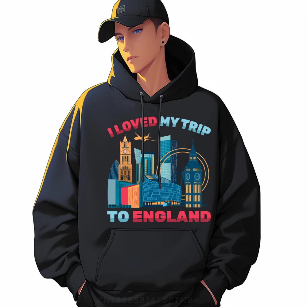 

Travel I Loved My Weekend Trip To England Tourist Red And Black Graphic Hoodie Unisex Man Clothes