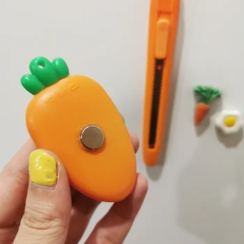 1 pz taglierina kawaii carota fragola taglierina artistica coltello multiuso studente forniture d'arte strumenti fai da te materiale scolastico di cancelleria creativa