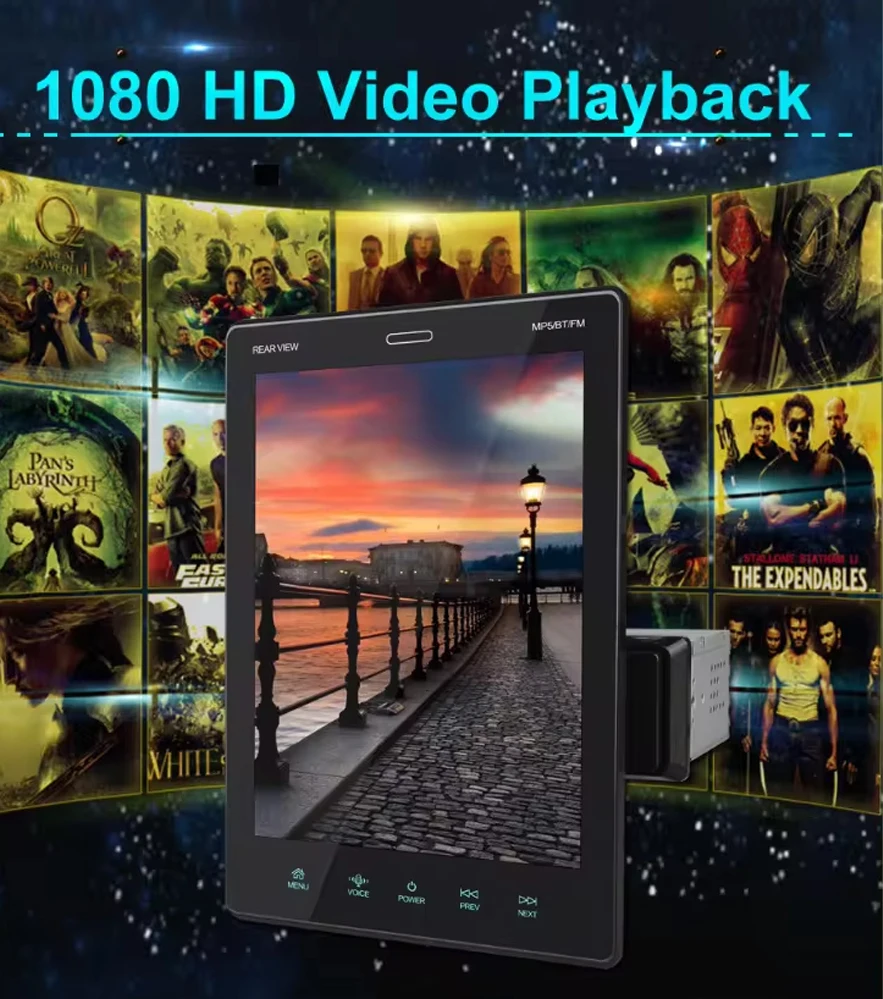 สำหรับวิทยุติดรถยนต์จอภาพแนวตั้ง IPS ขนาด 9.5 นิ้ว รุ่น Universal เครื่องเล่น MP5 สไตล์มัลติมีเดีย หน้าจอสัมผัส 1 DIN เครื่องเสียงติดรถยนต์ MP5