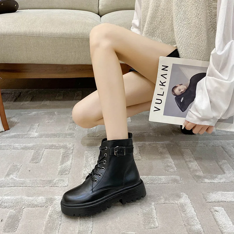 Bottes Rondes en Caoutchouc avec Fermeture Éclair pour Femme, Chaussures d'Hiver de Pluie, Grande Taille, en Cuir Noir, Rinçage Temporel, 2024