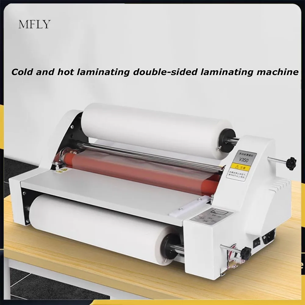 Hot Lamination Machine Heated Roll Laminator Hot and Cold Pouch Laminator for A4 A5 and A6 Paper Sizes