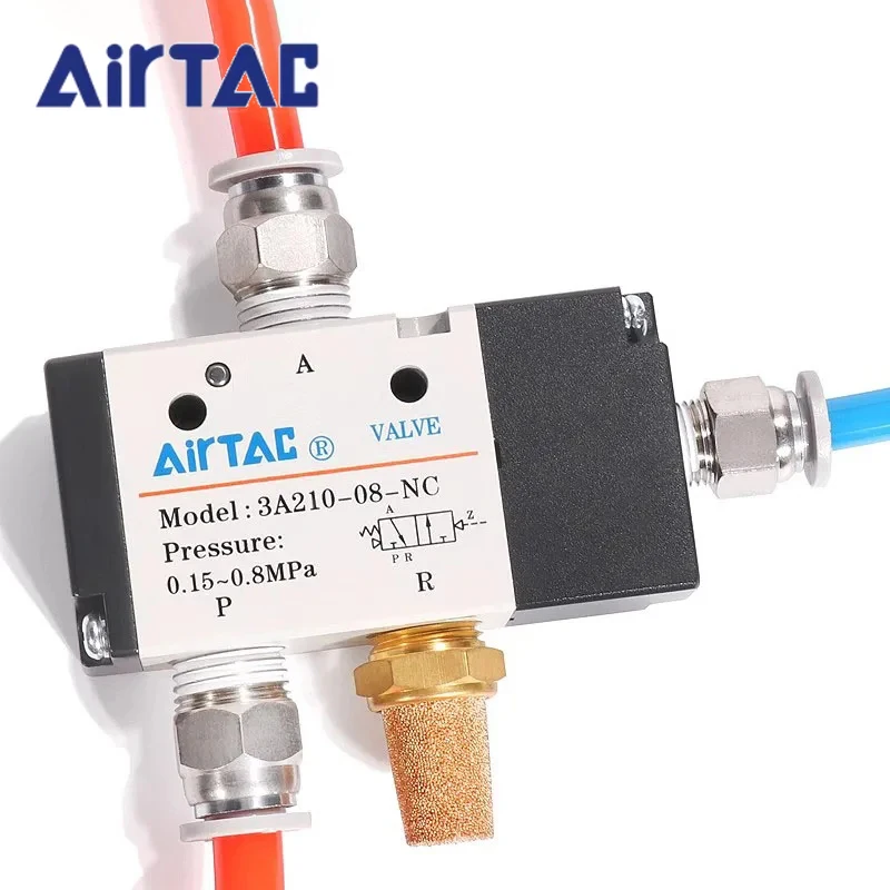 AIRTAC 3A110-M5 3A110-06 3A210-06 3A210-08 3A310-08 3A310-10 NC/NO Original Pneumatic 3/2way Single Air Control Valve