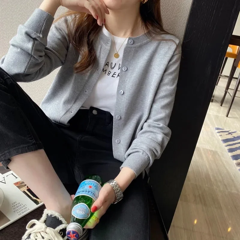 2024 New O-Neck Temperament Small Fragrant Wind Women Loose Sweater Sweater All Sweater Coat Special Offer Cardigan Sweaters