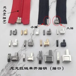 50 Sets/partij Nylon Ritssluiting Onderdelen Accessoire Reparatie 3 #4 #5 #8 #10 # Pin Box Retainer Plug Enkele Open Einde Onderkant Stopbenodigdheden