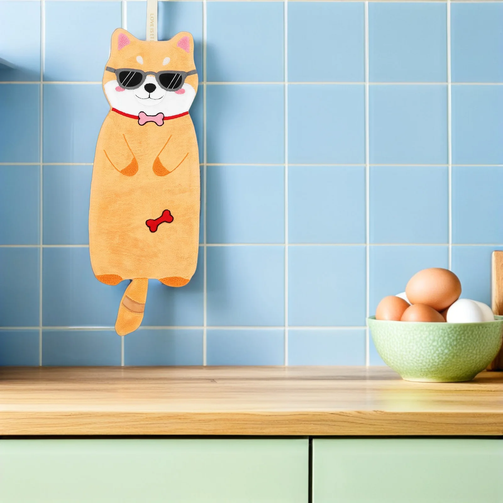 

Cartoon Animal Hand Towel Towels Dog Funny Cute Puppy Shaped Bathroom Kitchen Rag