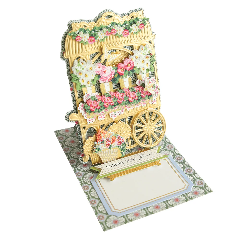 

Flower Cart 3D Easel DIES 2026 New Metal Cutting Dies for DIY Scrapbooking Crafts Dies Cut Stencils Maker Photo Album Template