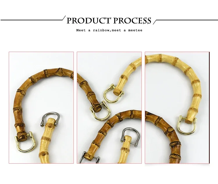 2/4Pcs Deepeel 12cm Natural Bamboo Bag Handles for Women Handbag Handle Purse Frame DIY Handmade Making Bags Replace Accessories