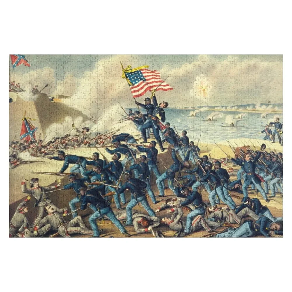 54th Massachusetts Volunteer Infantry, the first African-American regiment in the US Army. Jigsaw Puzzle Baby Toy Animal Puzzle