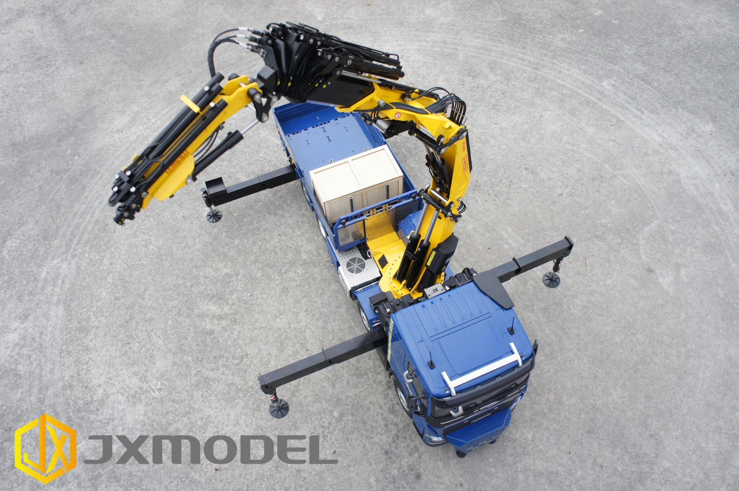 JXMODEL RC Metall-Lastkästen 4 oder 5 Achsen für 8*8 10*10 1/14 Hydraulischer Frontkran-LKW F1650 Automodell Spielzeugteil TH22716 – Detail 13