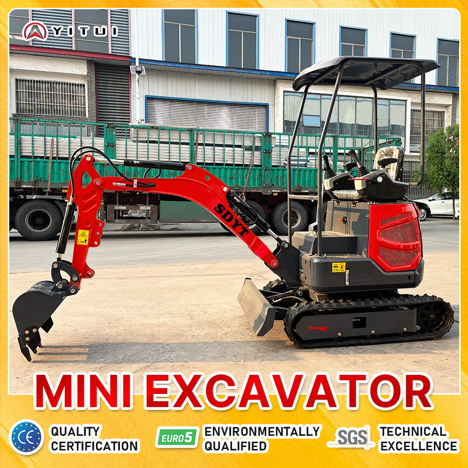 Customized Garden Mini Excavator uro 5 Kubota Engine Small Digger with Rubber Tracks for Backyard Digging & Tree Planting