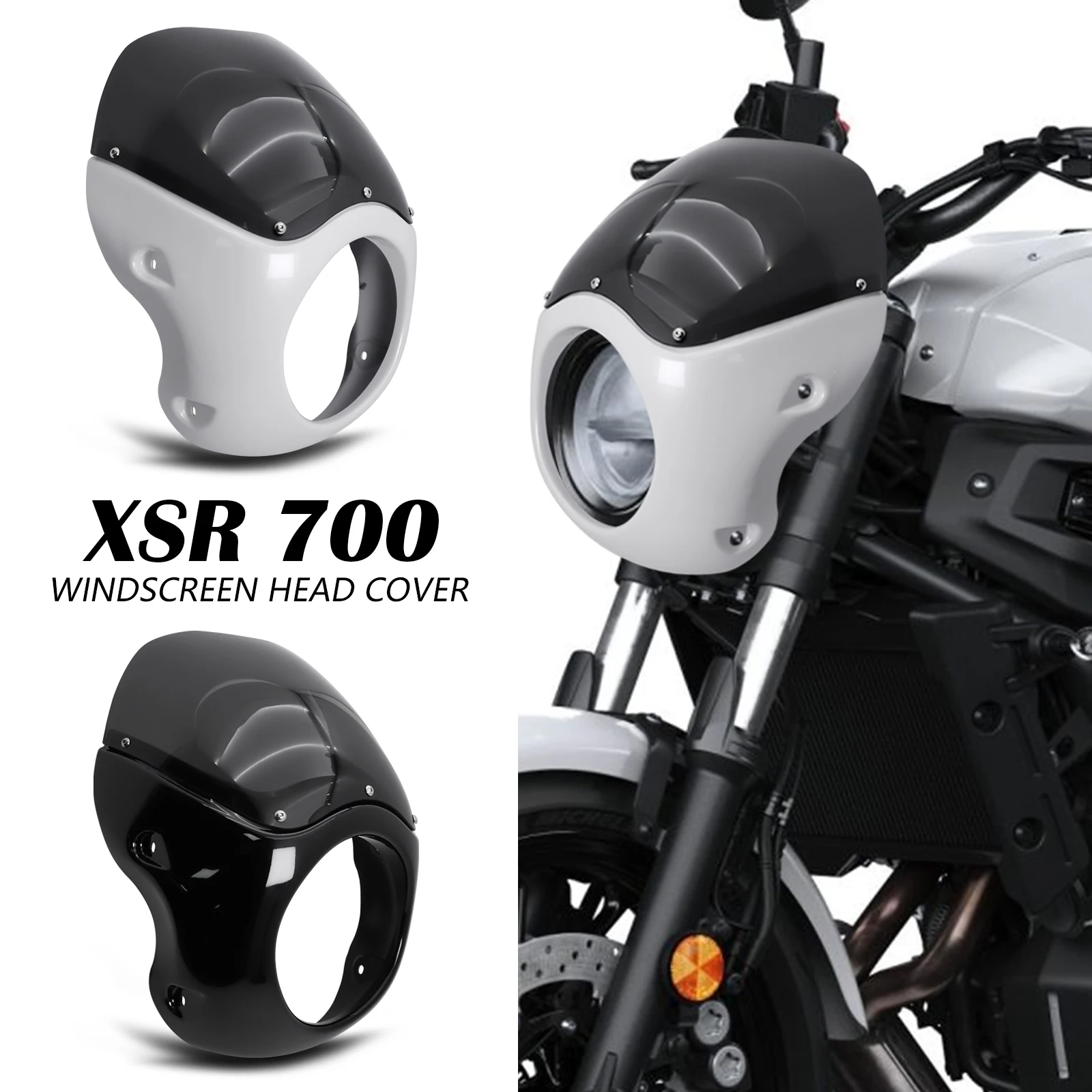 

Motorcycle Modification For yamaha XSR 700 xsr700 2022-2026 Front Headlight Cover Retro noses Fairing Headlight Shade Fairing