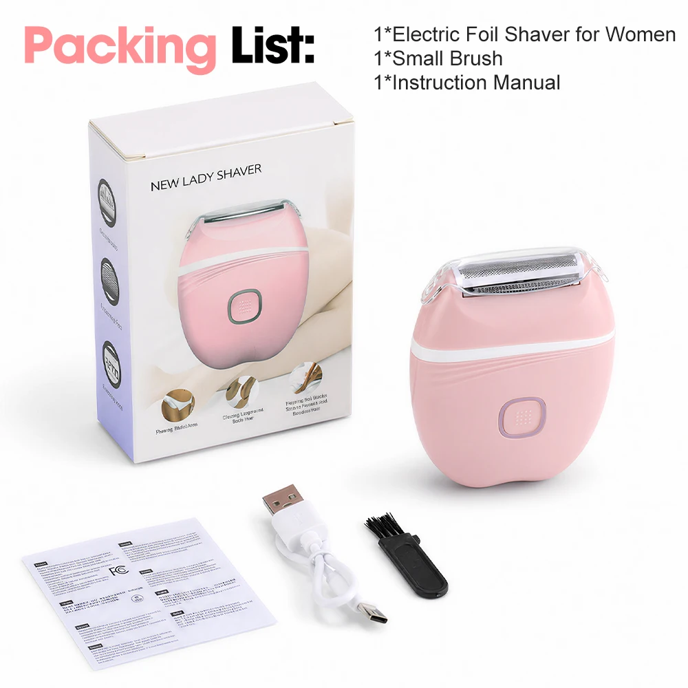 Women's Electric Shaver Rechargeable Painless Epilator Body Hair Remover Waterproof Private Parts Armpit Bikini Trimmer Razor