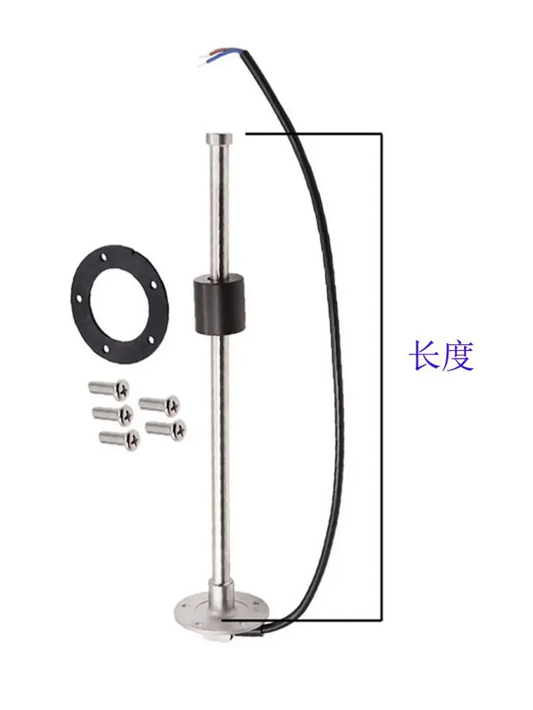 Modified oil gauge sensor with universal liquid level display oil float truck excavator forklift 12V24V with light