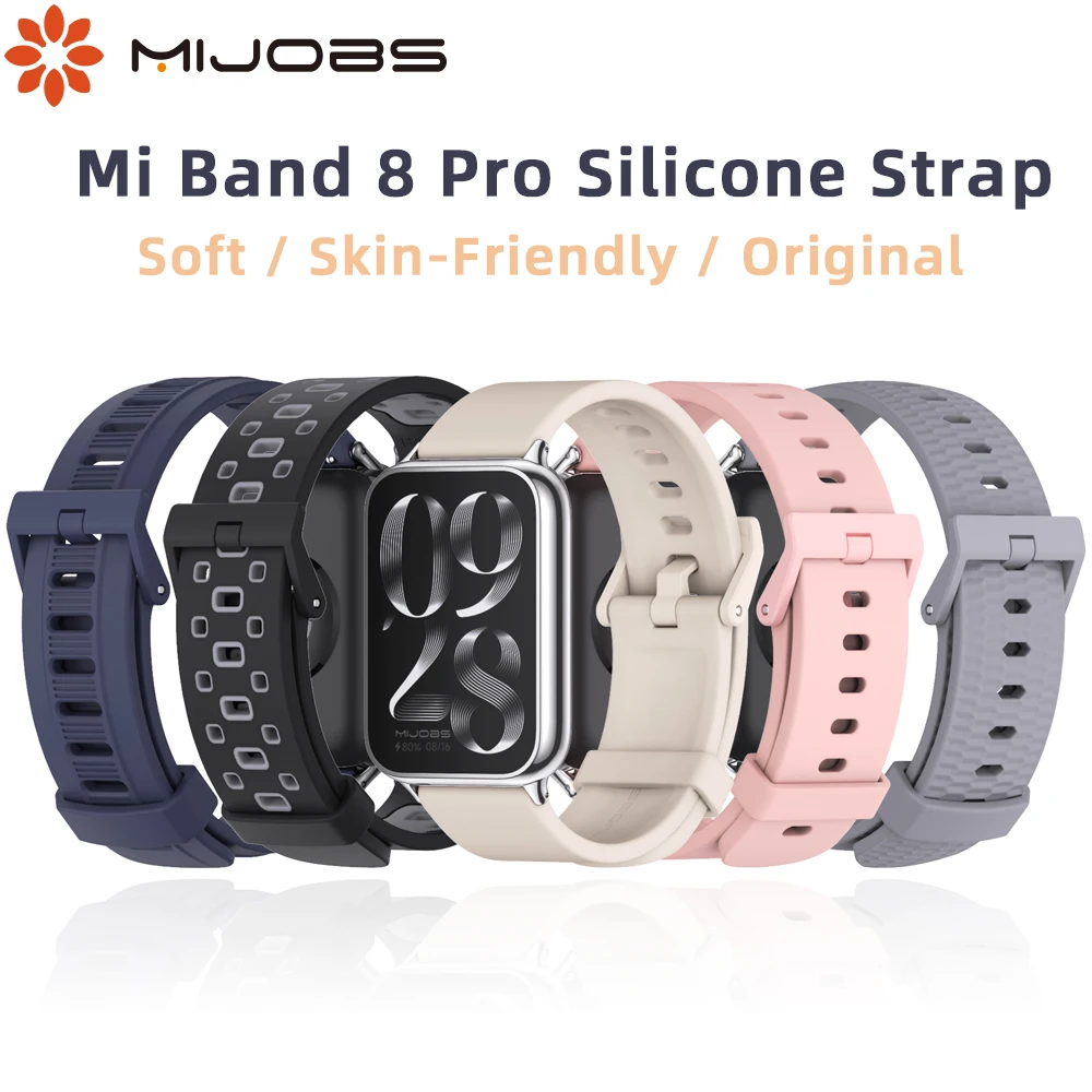 Mi Band 8 Pro Strap for Mi Band 9 Pro Watchband Bracelet Silicone Replacement Miband 8 Pro Wristband for MiBand 9 Pro Sportstyle