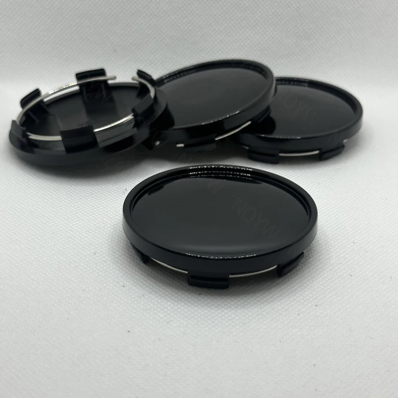 4Pcs/Set 62mm Car Hub Center Cap Car Rim Hubcap Cover ABS Black Silver Hubcap Dust-proof Covers Auto Modification Accessories