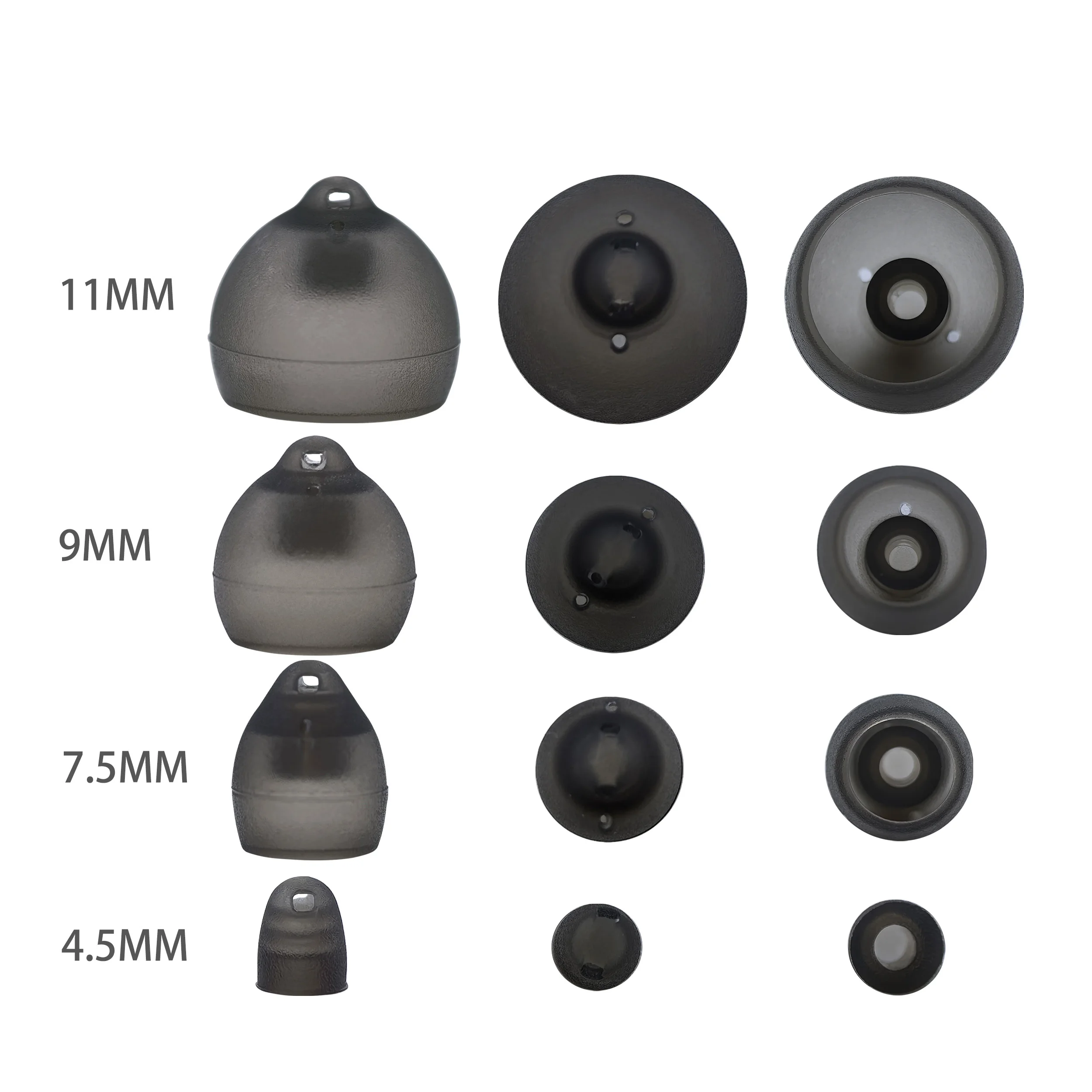 10Pcs 4.0 Vent Hole Silicone Ear Tips Multi Size, Perforated Replacement Earbuds for Mini In-Ear Audio Device