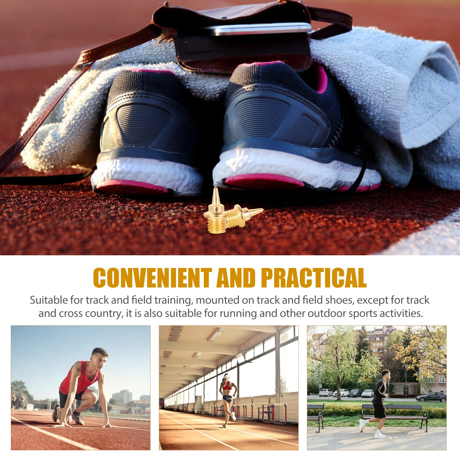 32 قطعة من دبابيس معدنية خفيفة الوزن مقاومة للصدأ لتدريبات سبرينت