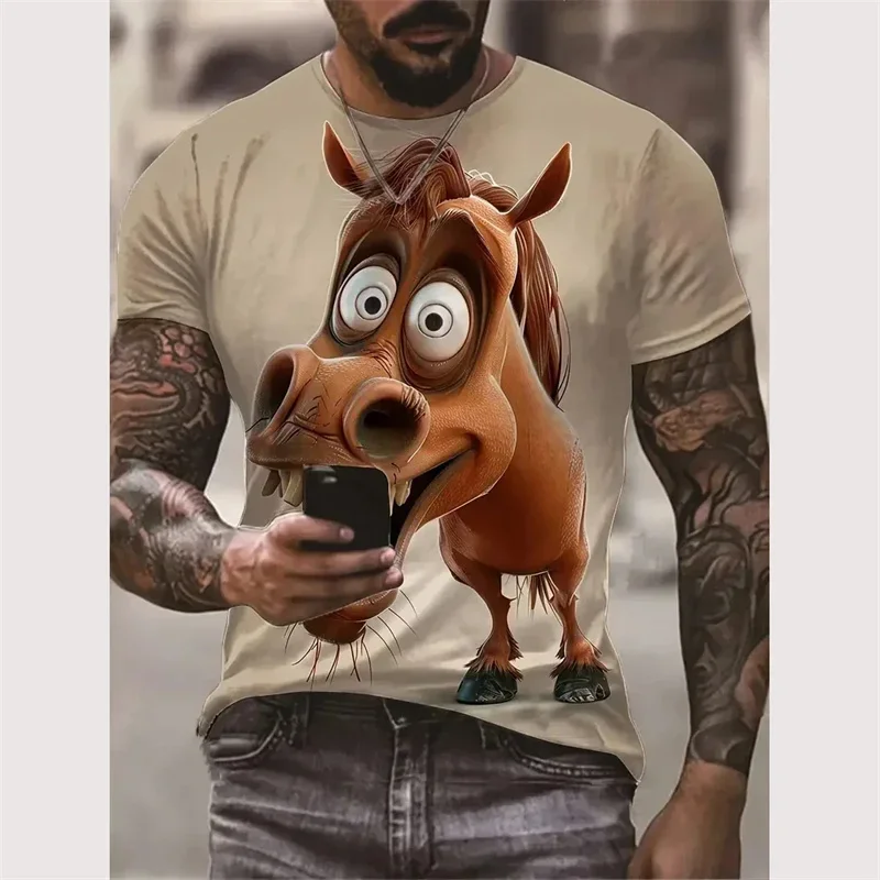 Nette Katze Muster T-Shirt Für Männer Tier 3D Gedruckt T Shirts Sommer Mode Casual Straße Kurzarm T-shirts Lose Rundhals tops