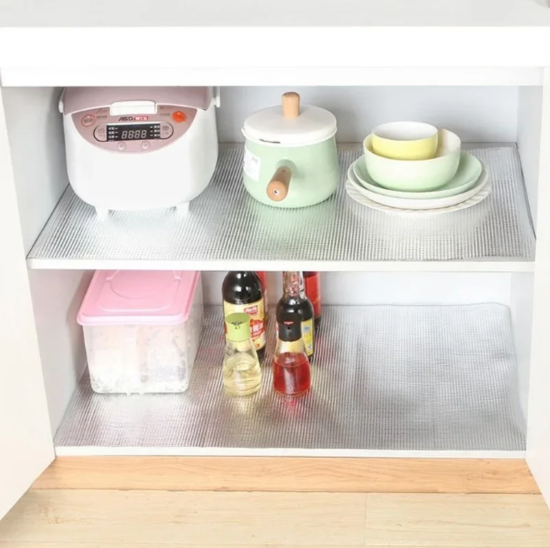 Kitchen Sticker Table Mat Drawers Cabinet Shelf Liners Cupboard Placemat Waterproof Oil proof Shoes Cabinet Mat Drawer Liner