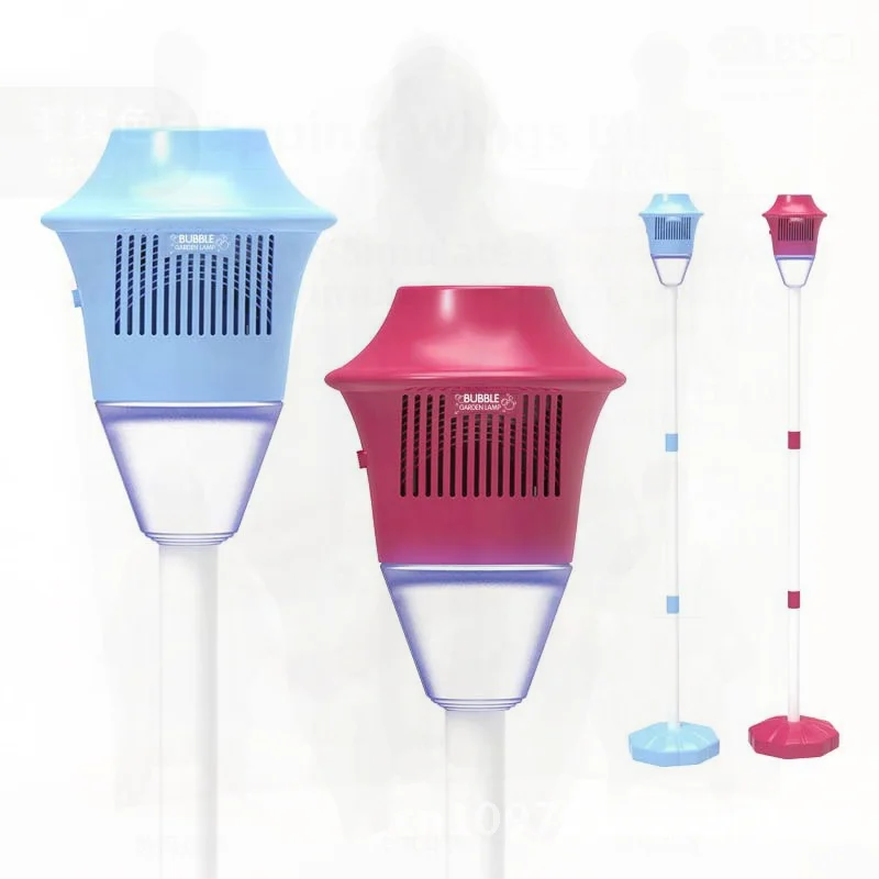 آلة فقاعات أوتوماتيكية قابلة لإعادة الشحن عبر الحدود في الهواء الطلق ضوء الشارع لعبة فقاعات النفخ الكهربائية الممتعة لحفلات التخييم #4