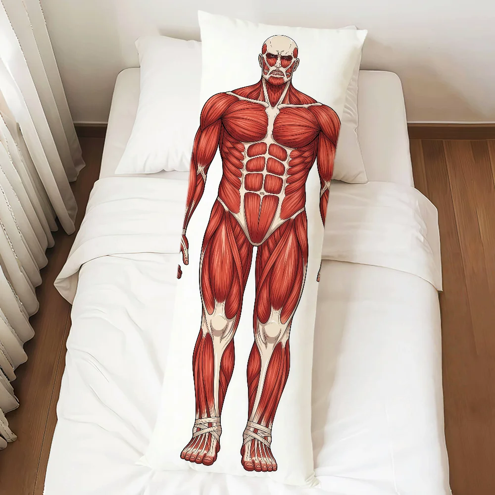 Anime Fun Art A-Attack On T-Titan Colossal Titan Long Pillowcase Bed Sofa Decor Double-Sided Dakimakura Body Pillowcover