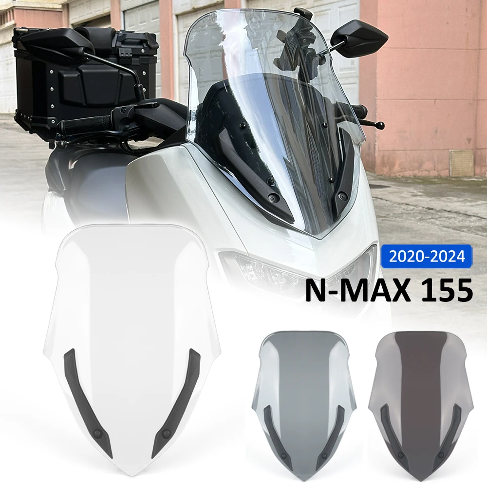 

Motorcycle Front Windscreen Windshield Wind Screen Shield Deflector Guard For Yamaha Nmax N-max 155 Nmax155 N-max155 2020-2024