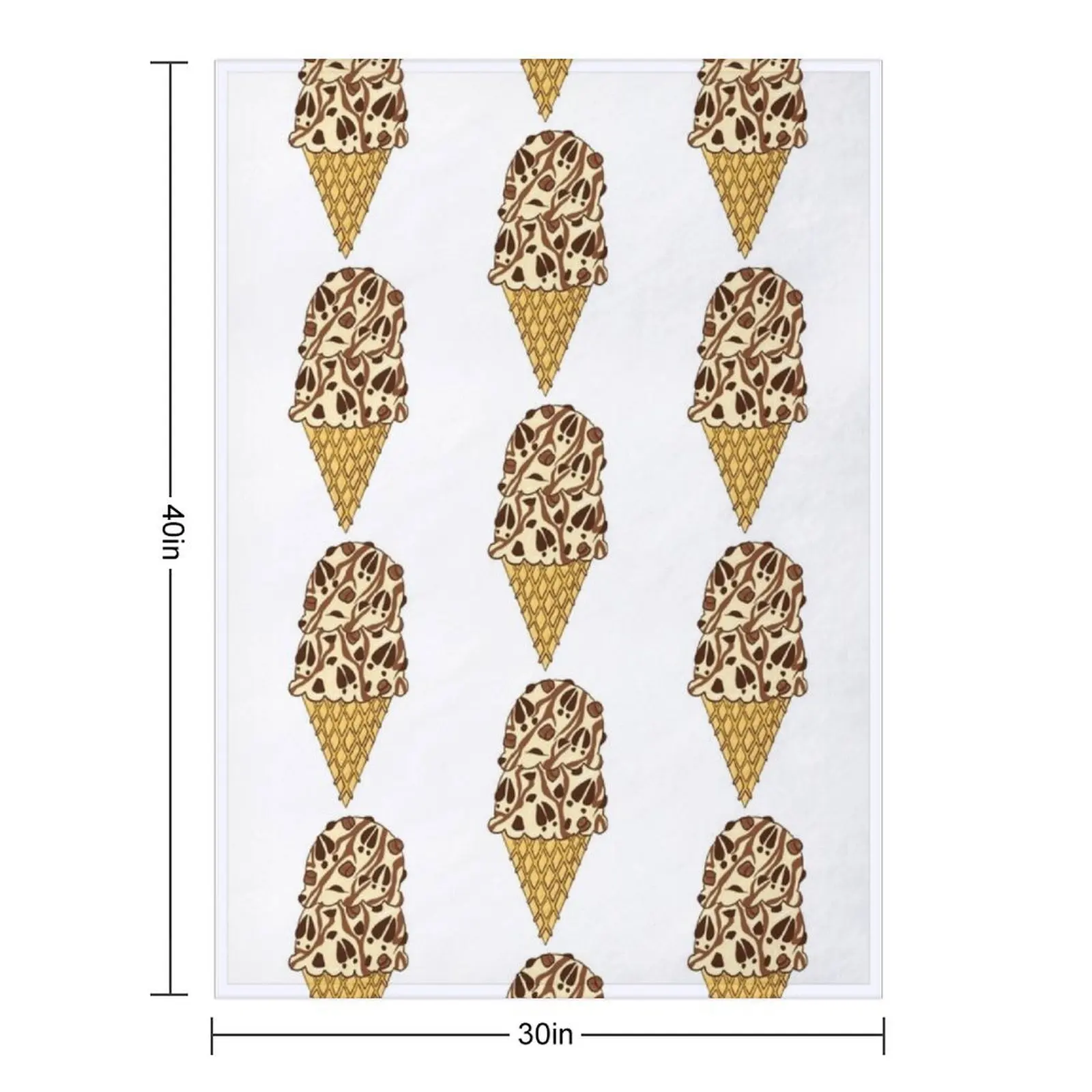 Moose Tracks Ice Cream Throw Blanket Extra Large Throw decorative Decoratives Picnic Blankets