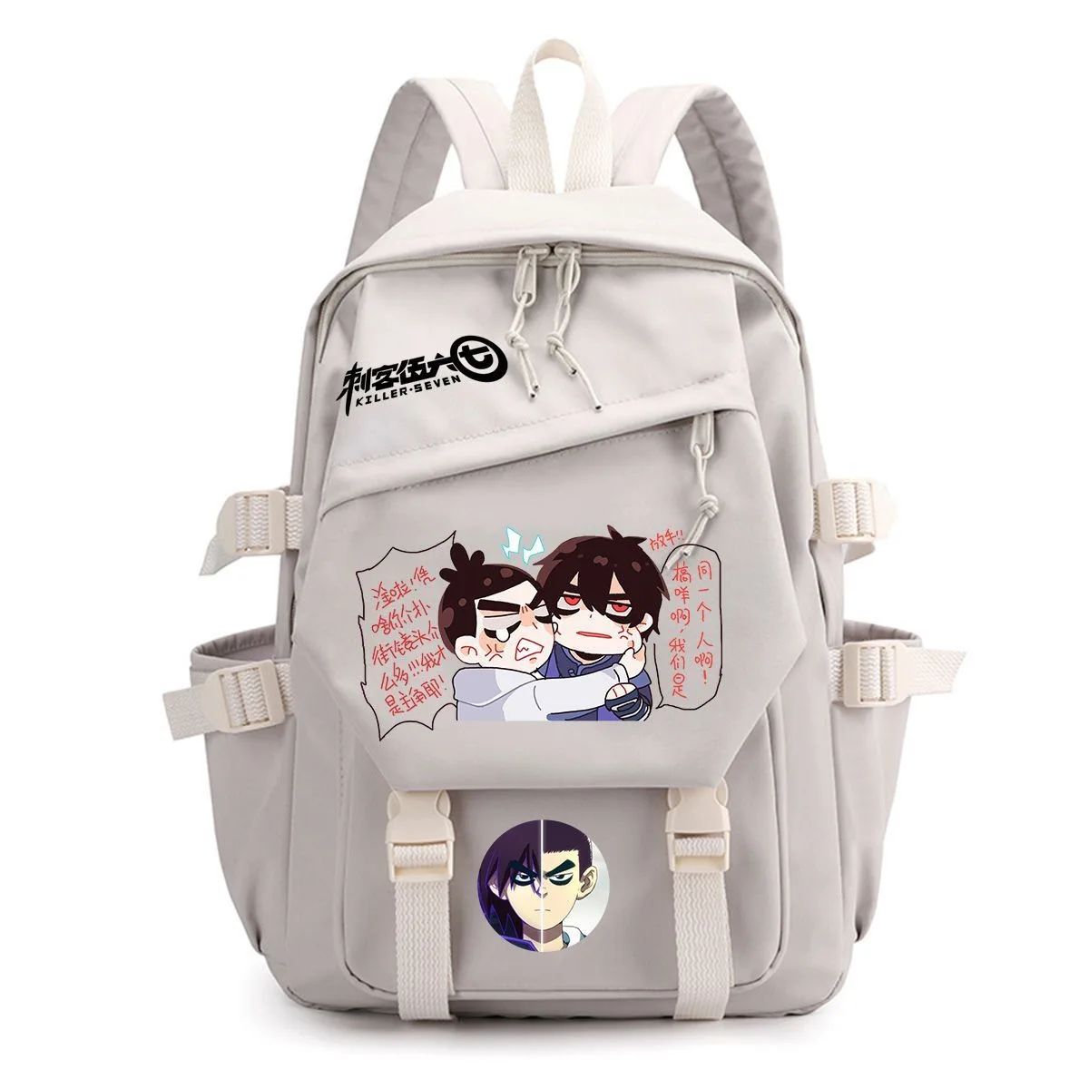 Scissor Seven Backpack ‌fashion Cartoon Killer Seven Print Student Schoolbag Teenage Fashion Large Capacity Travel Backpack