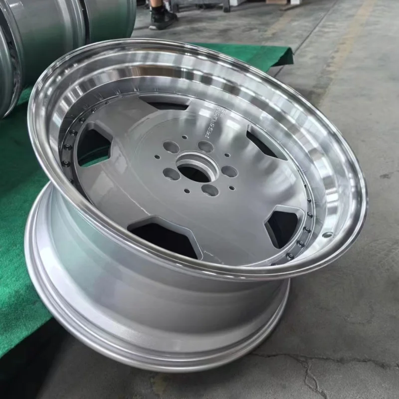 

19 Inch 19x85 19x10 Silver Machine Deep Dish Progressive Lip Wheels Rims 5x112 5x114.3 for audi A6 C8