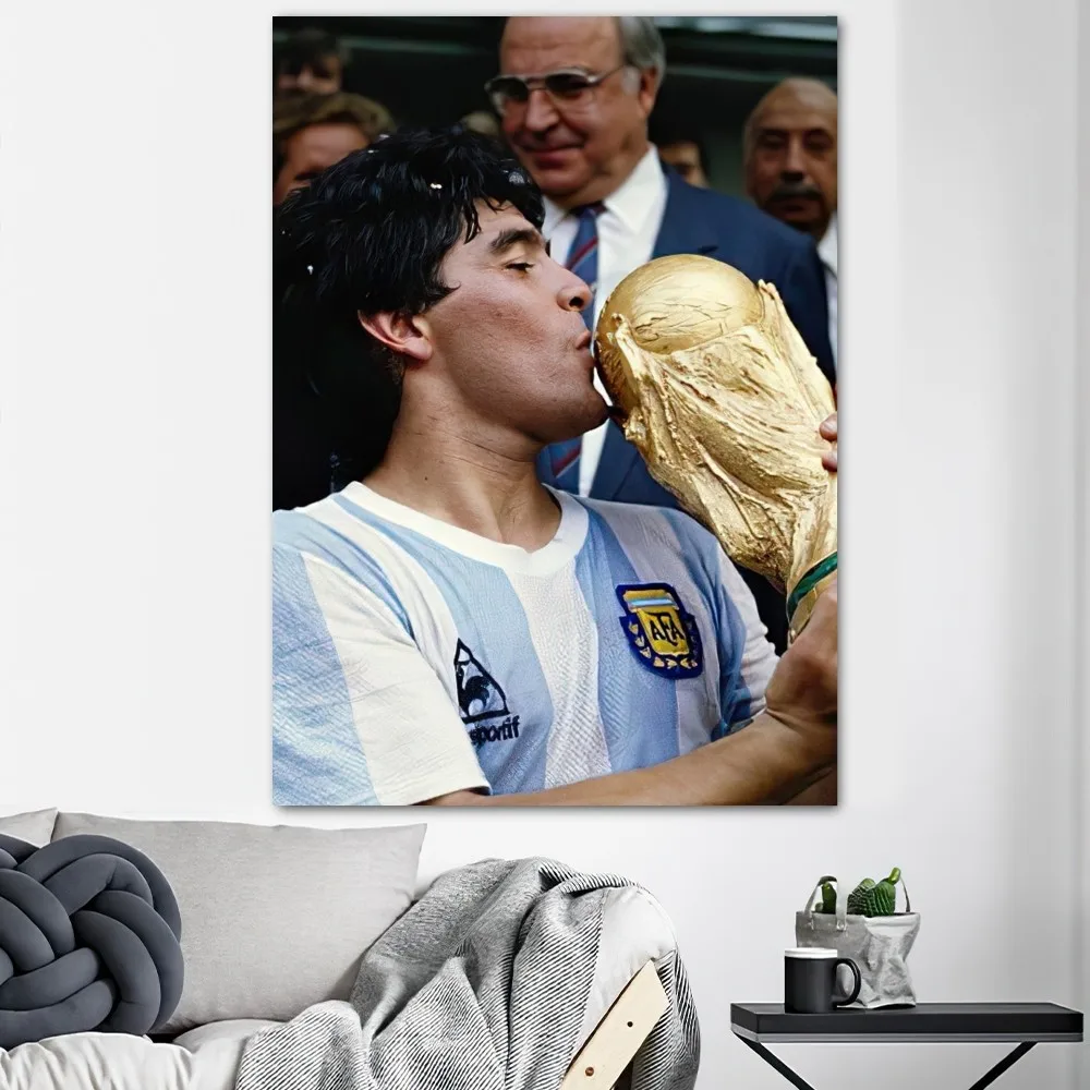 Diego Armando Maradona Poster Prints Wall Decals Sticker Pictures Living Room Home Decoration