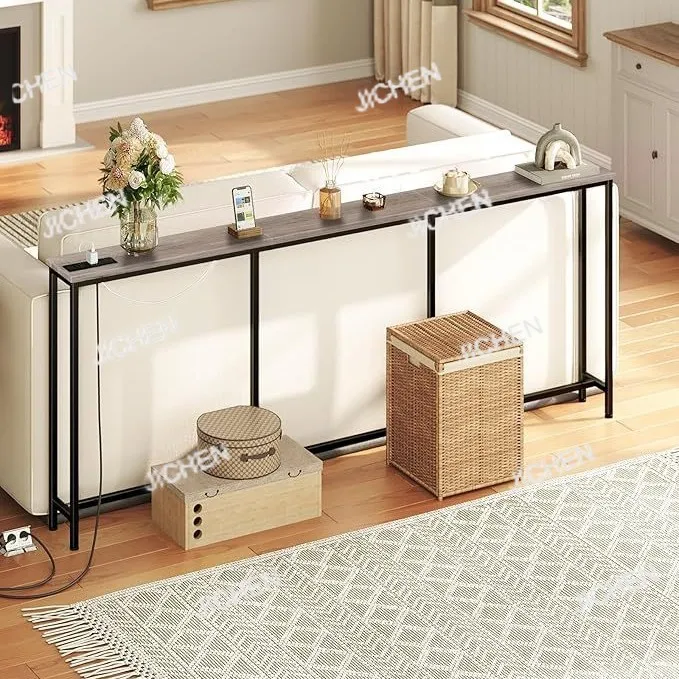 

Neu narrow console table with power socket sofa long rear sofa headband charging station entrancesofa rear