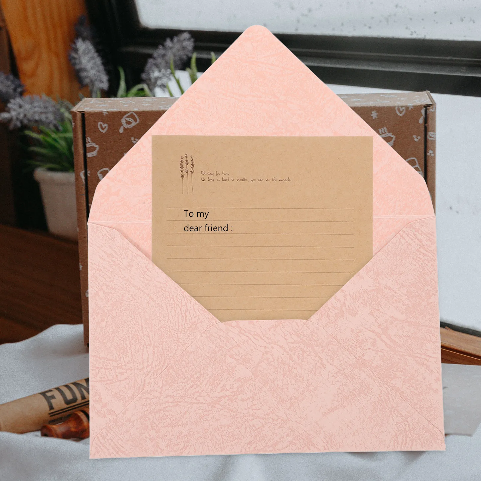 

16Pcs Tree Bark Texture Envelopes for Wedding Invitations Rustic Kraft Paper Envelopes Vintage Style Stationery Mailing Supplies