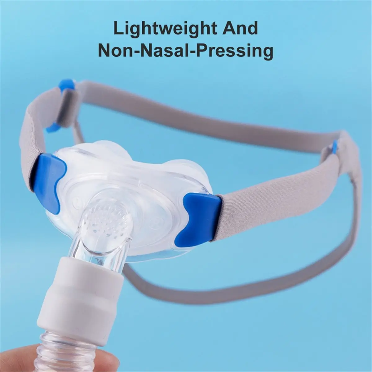 Homegood Cpap Nasal Pillows Mask Kit 3 Sizes Sleep Apnea CPAP Nasal Mask with HeadHear,Strap and Hose for Cpap&Bipap Machine