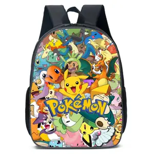 Pikachu Schoolbag dành cho học sinh tiểu học và trung học, ba lô trẻ em, túi hành lý 12 Tắm phòng tắm bán hàng chính Primark - №9