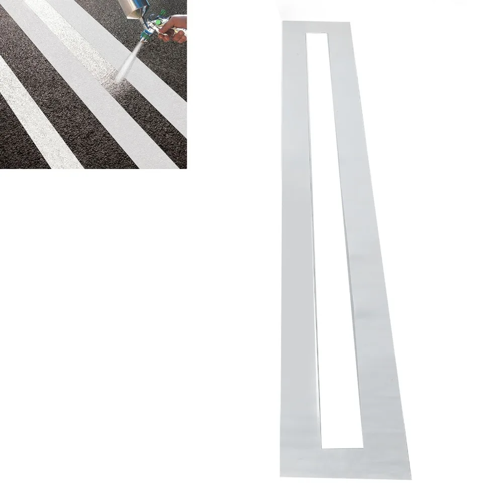 Portable Silicone Parking Lot Line Stencil White Reusable Straight Line Stencil Foldable Straight Pavement Line Stencil