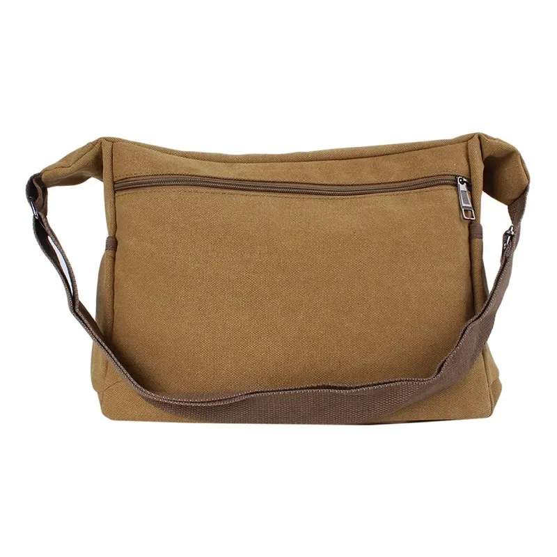 Practical Casual Retro Business Bag High Capacity Canvas Outdoor Simple Version Shoulder Diagonal Package Men Crossbody