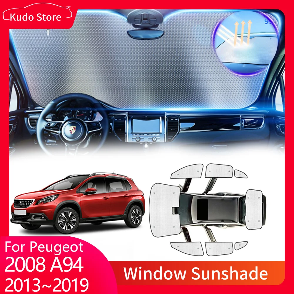 

Full Coverage Sunshades for Peugeot 2008 A94 2013~2019 Front Windshields Curtain Sun Protecti Rear Window Visor Mats Accessories