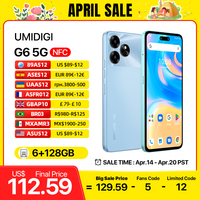 UMIDIGI G6 5G Cellphone Android 13 Dimensity 6100+ 8-Core 6.57” 90Hz 50MP Infrared Night Vision Dual Camera 6GB 128GB Smartphone