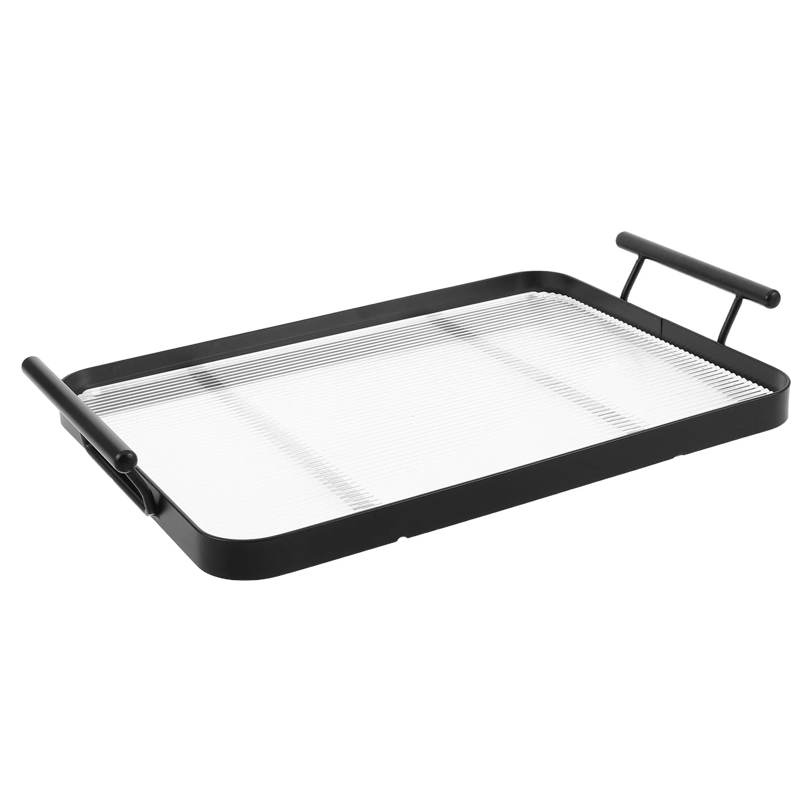 

Rectangular Horizontal Tray Modern Serving Outdoor Rectangle Acrylic with Handles