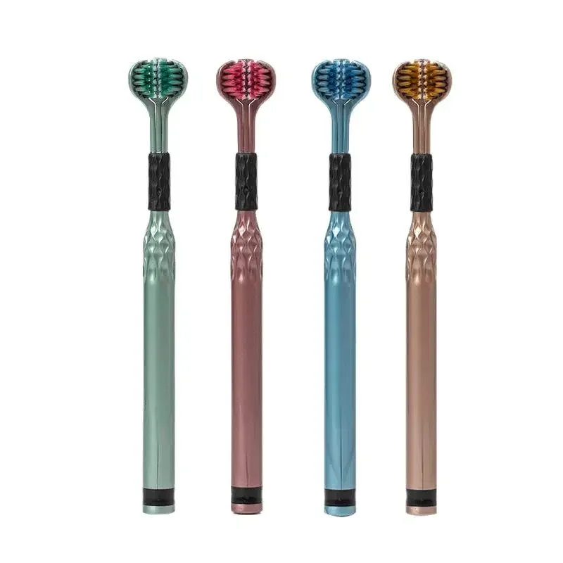 

3D-зубная щетка с тремя сторонами и U-образной формой, мягкая, для комплексной чистки полости рта, для взрослых, мужчин и женщин, для пар.