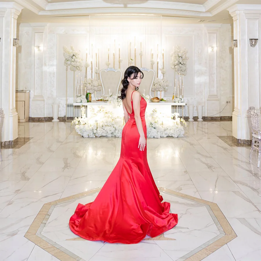 

Strapless Spaghetti Strap Sleeveless Mermaid Wedding Dresses Backless And Zipper Designs Evening Gowns Custom Made