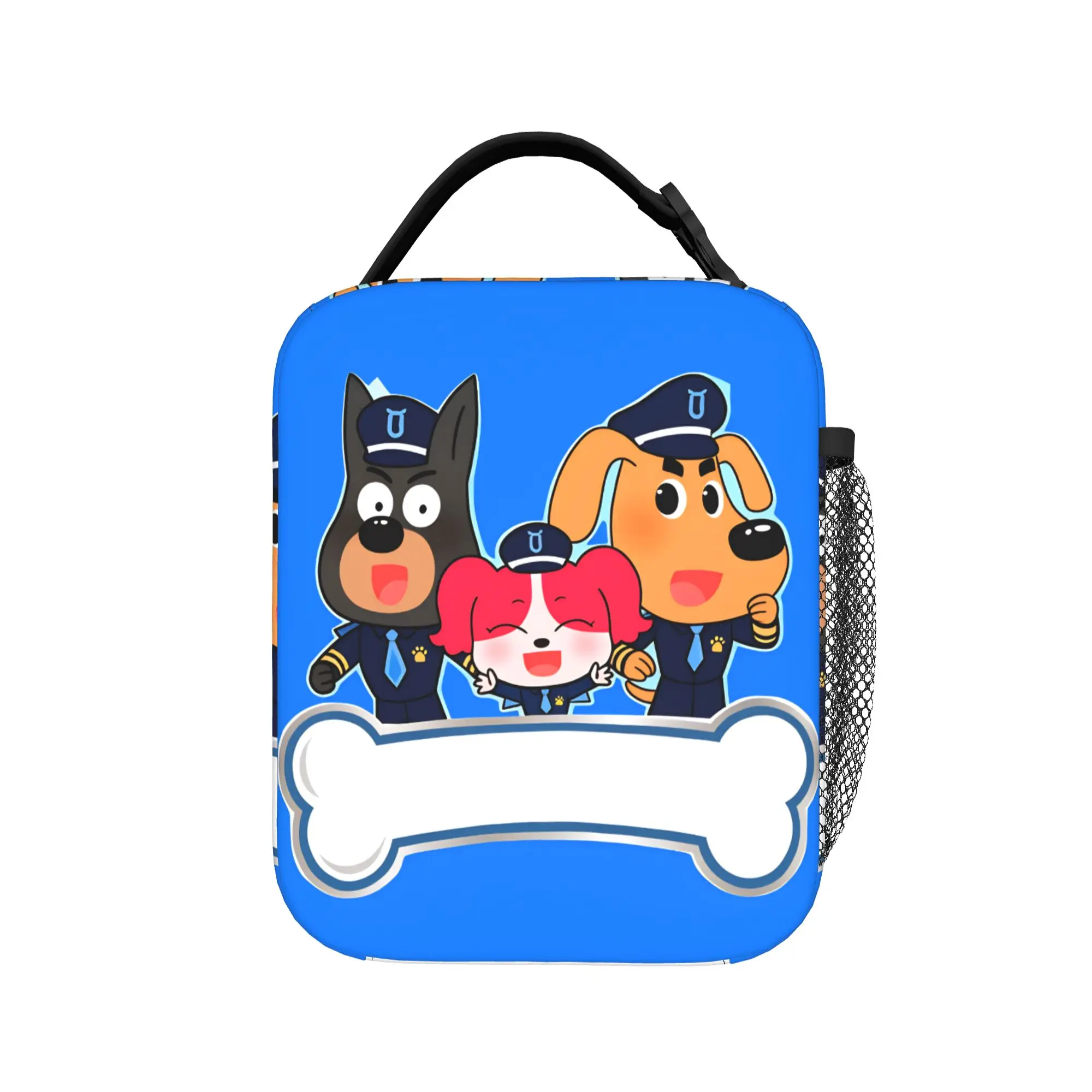 Sheriff Labrador Cartoon Animation Lunchtasche für die Schule, tragbare Thermo-Tragetasche für Damen, Oxford Designer-Kühltasche – Detail 3