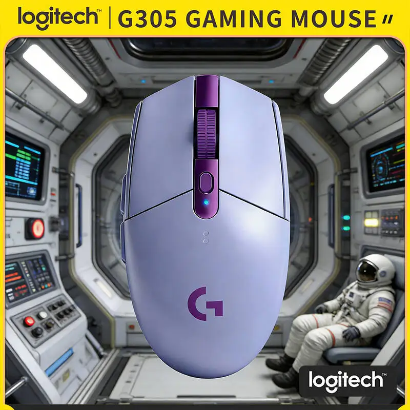 

Logitech G305 LIGHTSPEED Wireless Mouse Gaming, 1ms Report Rate, 12000 DPI HERO 12K, 6 Custom Buttons, 250h Battery PC Mac