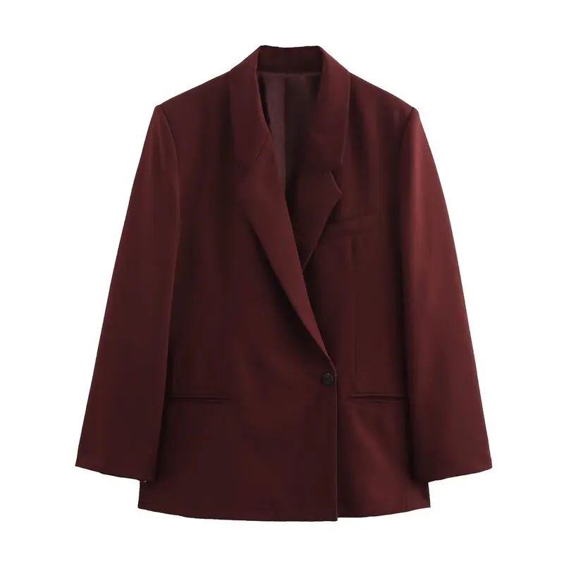 Primavera 2025 Abito casual ampio doppiopetto da donna Jaet Nuovo arrivo Versatile lungo Sve Lunghezza regolare Faionable